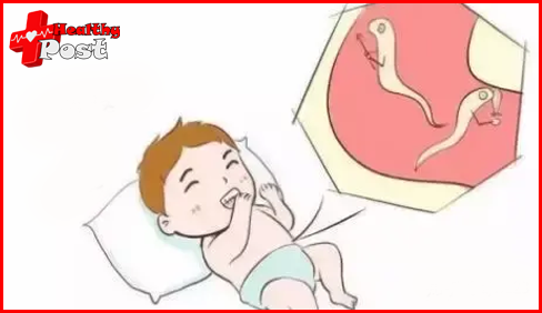worms in the child's stomach?