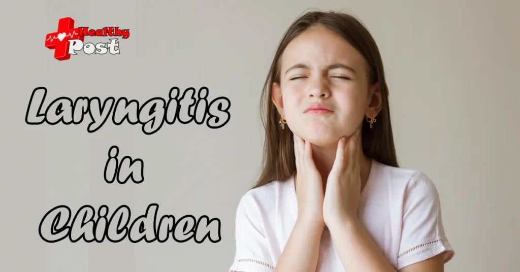 A compassionate medical consultation showing a pediatric ENT specialist gently checking a child with laryngitis symptoms.