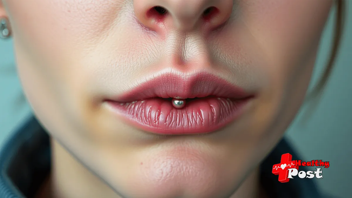 Vertical Lip Piercing