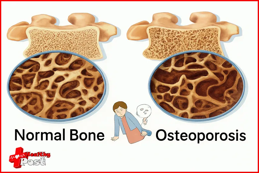 normal bone vs osteoporosis