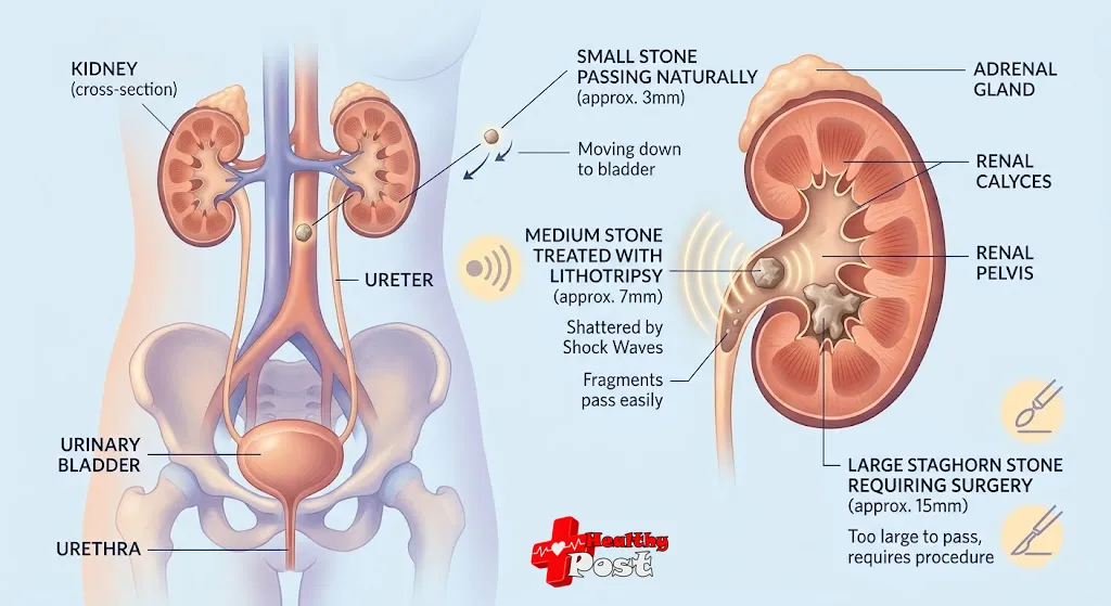 types of kidney stones chart