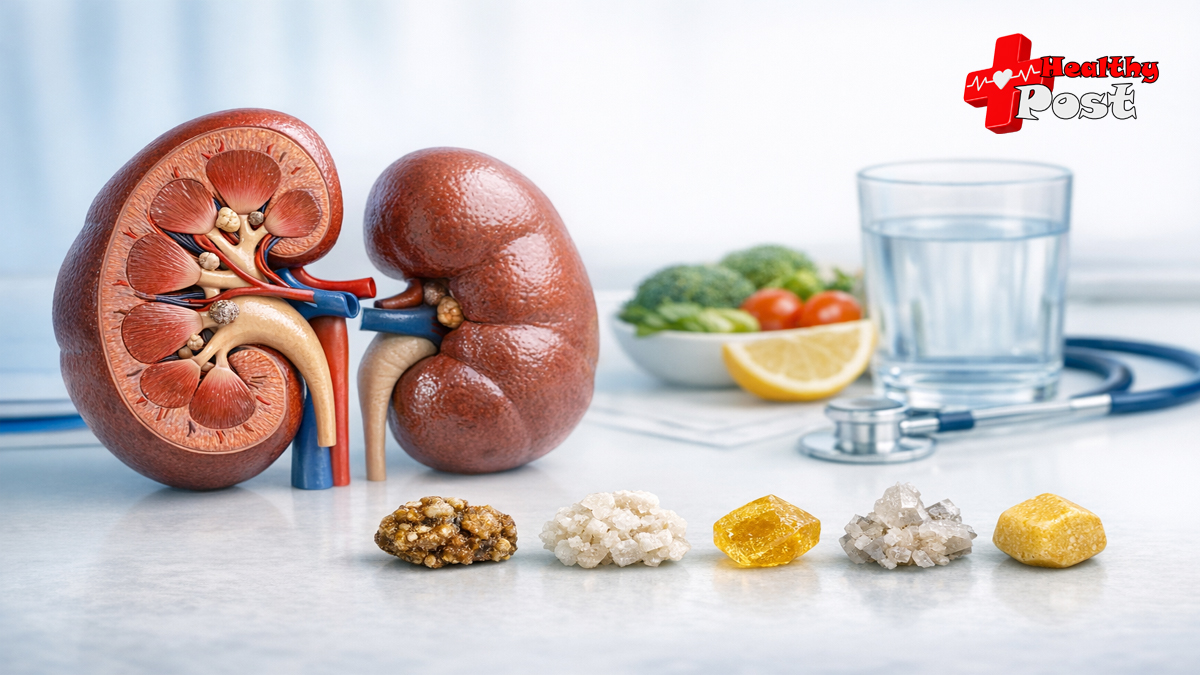 types of kidney stones chart