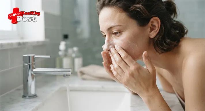 How to Get Rid of Blackheads on Nose: 8 Safe and Effective Ways 2 Person gently cleansing the nose with a mild facial cleanser