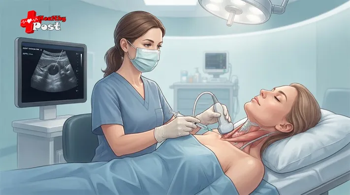 Ultrasound-guided fine-needle aspiration of a thyroid nodule