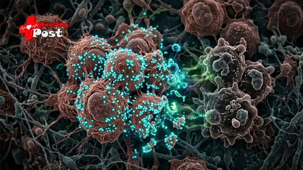 Can chemotherapy really kill cancer cells and cure cancer? Microscopic visualization of cancer cells damaged by chemotherapy treatment.